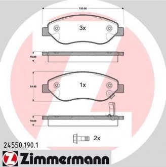 Тормозные колодки дисковые ZIMMERMANN 245501901