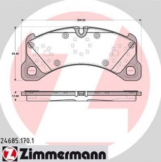 Тормозные колодки ZIMMERMANN 246851701