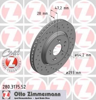 Диск гальмівний SPORT Z ZIMMERMANN 280317552