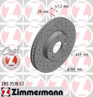 Диск тормозной SPORT Z ZIMMERMANN 285351852 (фото 1)