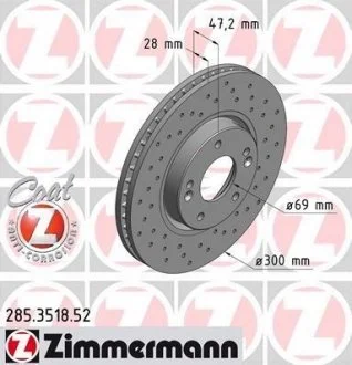 Диск гальмівний SPORT Z ZIMMERMANN 285351852