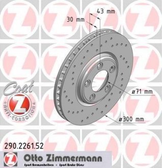 Тормозной диск ZIMMERMANN 290226152