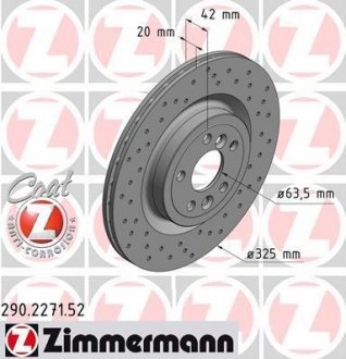 Диск тормозной ZIMMERMANN 290227152