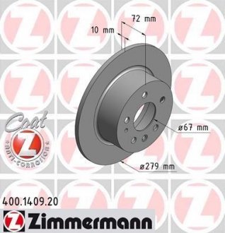 Гальмівний диск ZIMMERMANN 400140920