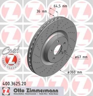 Тормозной диск ZIMMERMANN 400362520