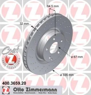 Тормозные диски ZIMMERMANN 400365920