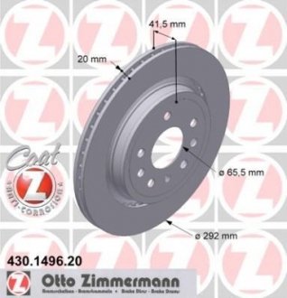 Гальмівний диск ZIMMERMANN 430149620