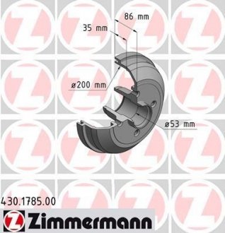 Тормозной барабан ZIMMERMANN 430178500