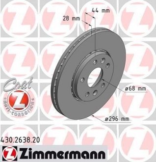 Диск тормозной ZIMMERMANN 430.2638.20