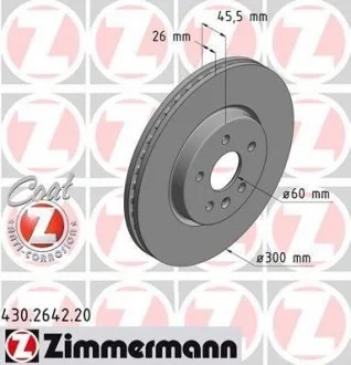 Диск тормозной Coat Z ZIMMERMANN 430264220