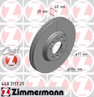 Тормозной диск ZIMMERMANN 440311720