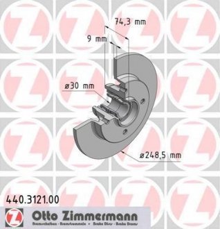 Тормозной диск ZIMMERMANN 440312100