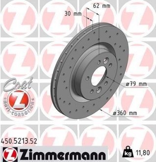 Тормозной диск ZIMMERMANN 450521352