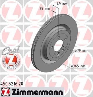 Диск гальмівний ZIMMERMANN 450521620