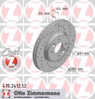 Гальмівний диск ZIMMERMANN 470241252