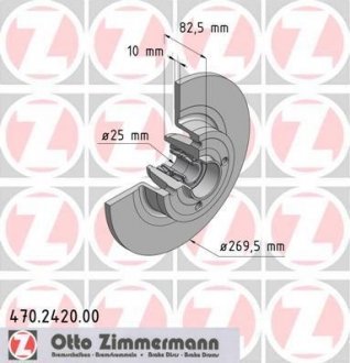 Тормозной диск ZIMMERMANN 470242000 (фото 1)