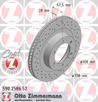 Тормозной диск ZIMMERMANN 590258652