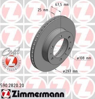 Диск гальмівний ZIMMERMANN 590.2820.20