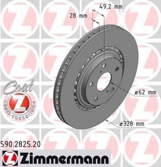 Диск тормозной TOYOTA RAV 4 IV 12- PRZÓD Тормозной диск ZIMMERMANN 590282520