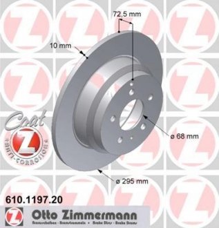 Тормозной диск ZIMMERMANN 610119720