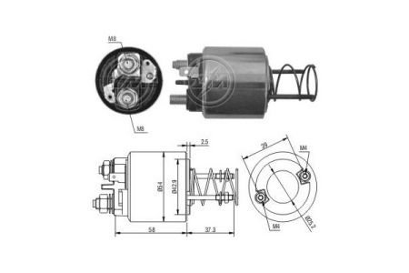 Реле, що втягує VA-12V CG133163, ZM ZM1594