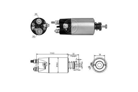 Втягуюче реле MI 24V CG237102 до CS1325, CS1348,CS1386 (болт M8) ZM ZM1897