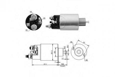 Реле, що втягує MI, 12V CG235495 ZM ZM1993