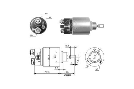 Реле, що втягує BO-12V CG230356 ZM ZM2371