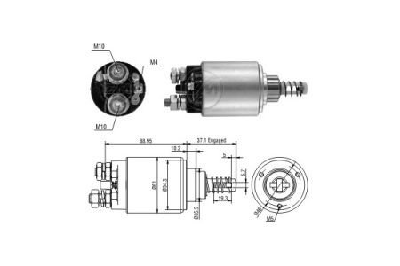 Втягувальне реле BO-24V CG231711 (до CS608, 0001231009) ZM ZM2639 (фото 1)