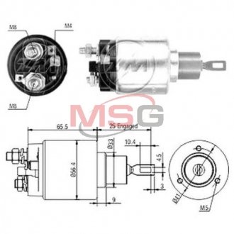 Втягуюче реле BO-12V CG234568 (до 000111 0054) ZM ZM2674