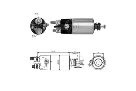 Втягуюче реле MI 24V CG237102 до CS1325, CS1348,CS1386 (болт М10) ZM ZM2897