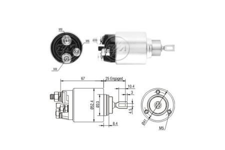 Реле, що втягує BO-12V, CG333243, 23393050 51,Citroen, Fiat, Peugeot 2.2HDi ZM ZM3381