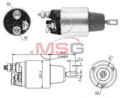 Реле, що втягує BO-12V,2339305231 F000AL01 3,F000AL0149 IVECO ZM ZM3382 (фото 1)