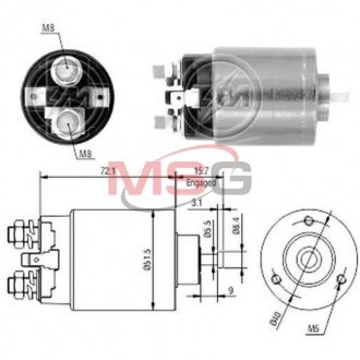 Реле, що втягує DR, 12V ZM ZM3698