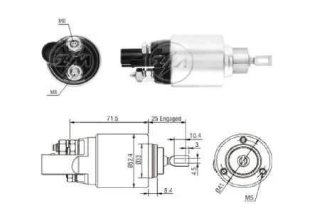 Фото реле, що втягує 12V, BO CG235535, 23393050 34 ZM ZM381 Реле, що втягує 12V, BO CG235535, 23393050 34 ZM ZM381