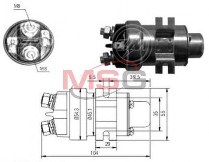 Реле, що втягує BO-12V CG131370, 033300600 4 ZM ZM403