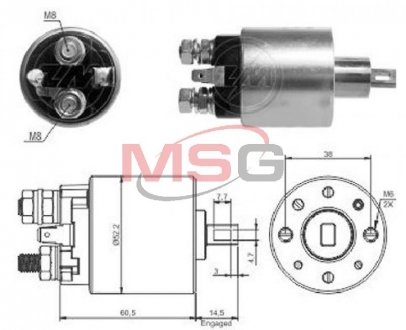 Втягуюче реле 12V, 21307 7010, ISUZU, OP EL ZM ZM4719