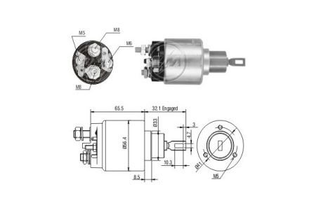 Реле, що втягує BO-12V CG136036 ZM ZM475