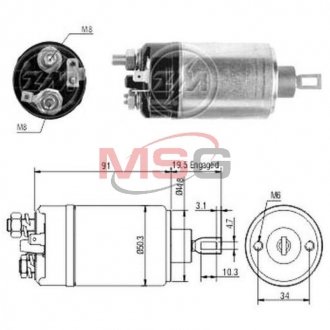 Реле, що втягує, CG130468, BO, 12V ZM ZM521