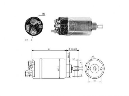 Реле, що втягує, CG133636, BO, 12V ZM ZM524