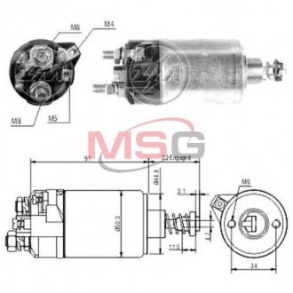 Реле, що втягує, CG133141, BO, 12V ZM ZM525