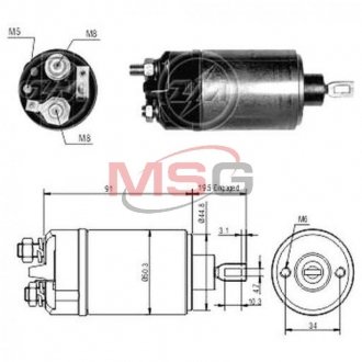 Втягивающее реле стартера ZM ZM526