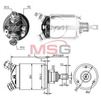 Втягуюче реле, BO 9330081023, 24V ZM ZM546