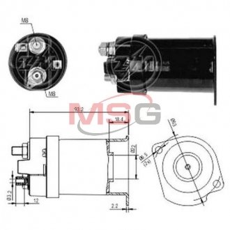 Втягуюче реле, CG131119, DR, 12V ZM ZM556