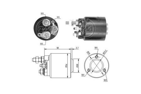 Втягивающее реле стартера ZM ZM590