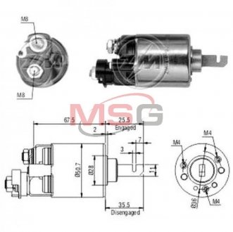 Втягивающее реле стартера ZM ZM604