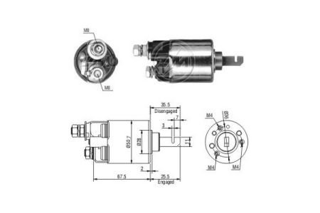 Втягивающее реле стартера ZM ZM607