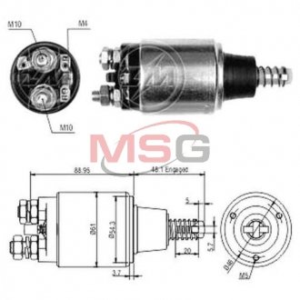 Втягуюче реле BO 24V CG131053 (довга бочка) ZM ZM638