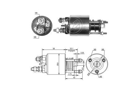 Втягивающее реле стартера ZM ZM6595