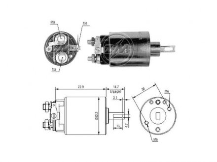 Реле, що втягує HI, CG132698, 12V ZM ZM780